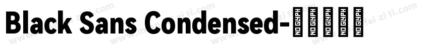 Black Sans Condensed字体转换
